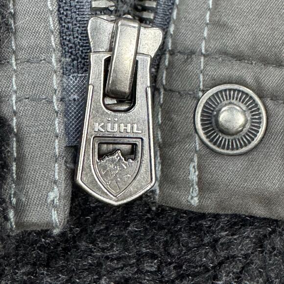 Kuhl Arktik Jacket Parka Projekt Women XL Carbon GRAY Waxed Body FLEECE LINED - Picture 6 of 16